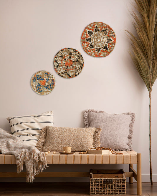 Handwoven Seagrass Wall Hanging Basket Set
