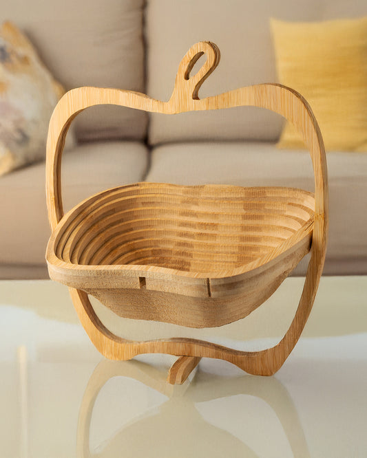 Apple Foldable Bamboo Fruit Basket