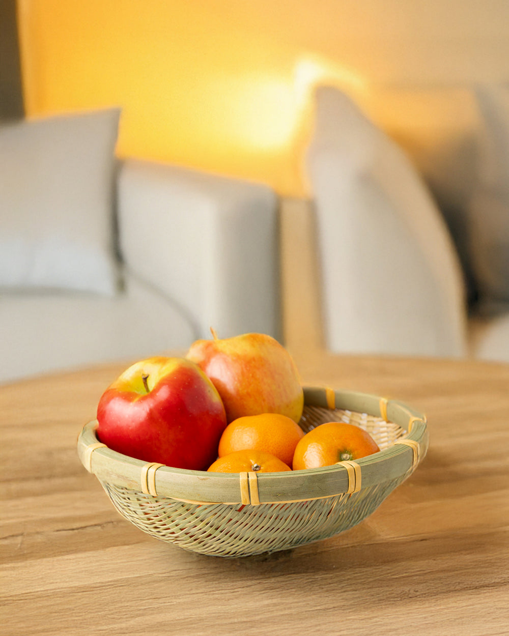 Handwoven Bamboo Tray Basket