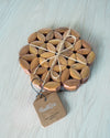 Eco-Friendly Bamboo Cut-Pattern Coaster Pack