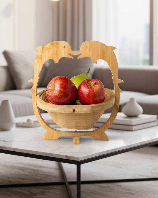 Dolphin Foldable Bamboo Fruit Basket