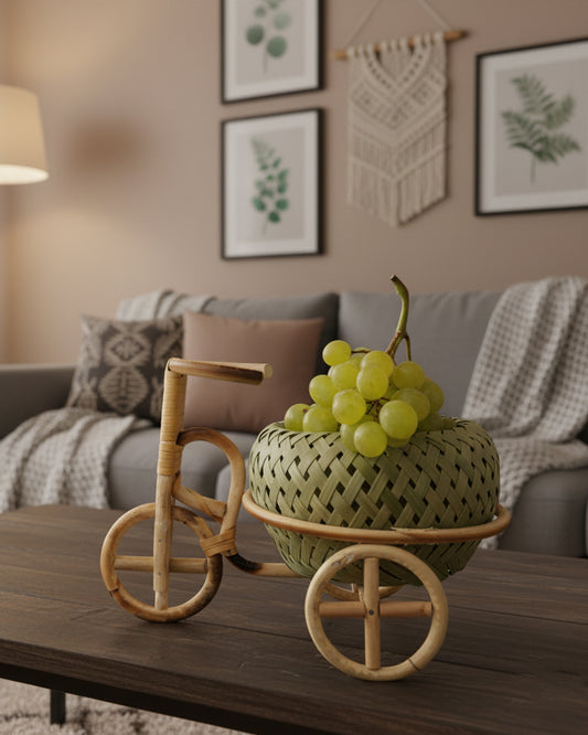 Artisan Woven Bike Basket
