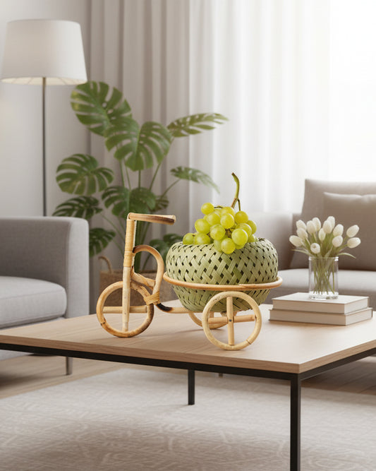 Artisan Woven Bike Basket