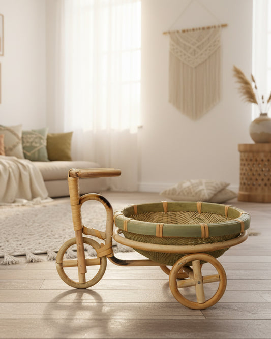 Handmade Bamboo Bicycle Basket