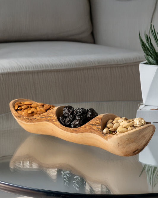 Handmade Olive Wood Rustic Appetizer Tray