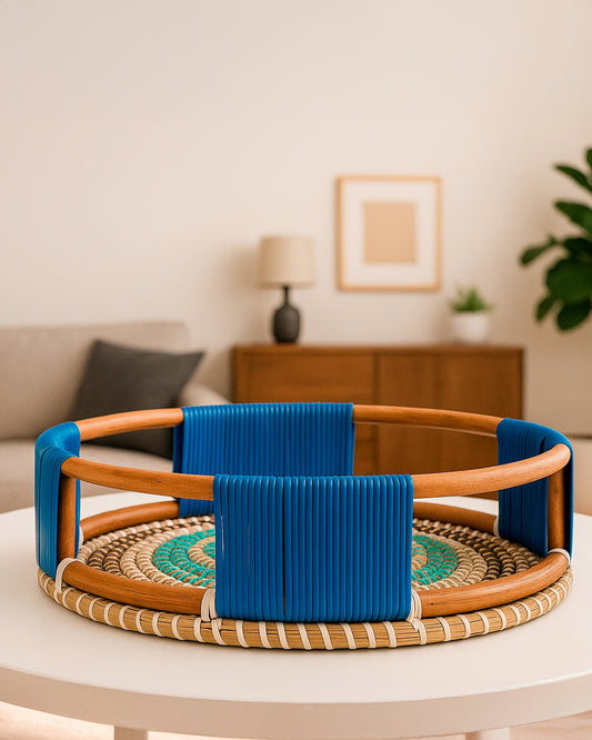 Handwoven Rattan Basket Tray
