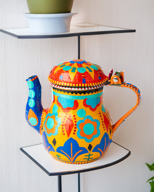 Hand-Painted Truck Art Kettle